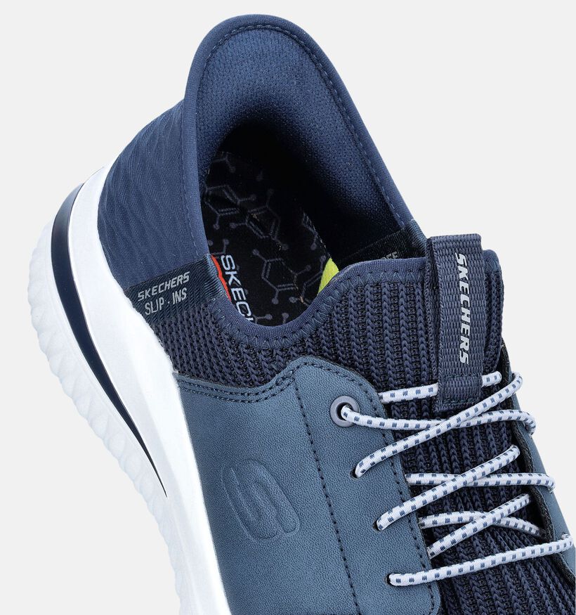 Skechers Delson Blauwe Slip-ins voor heren (351868)
