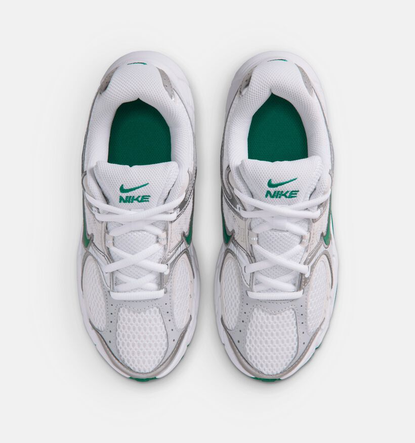 Nike V5 RNR Baskets en Blanc/Vert pour gar&ccedil;ons (373441) - pour semelles orthop&eacute;diques