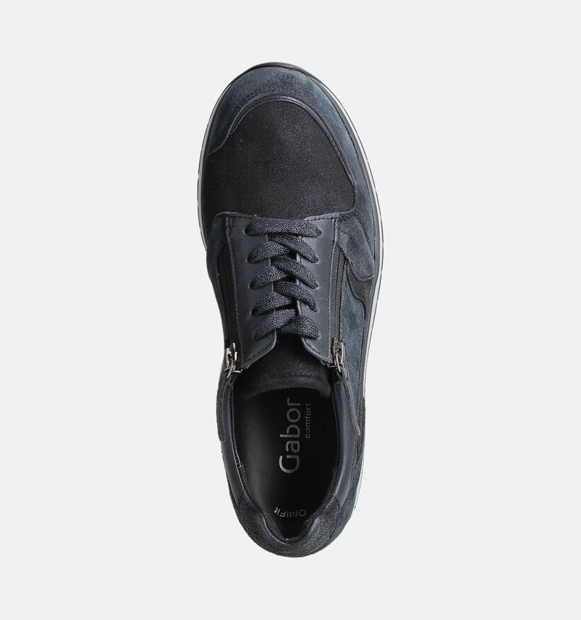 Gabor Donkerblauwe Rits-Veterschoenen voor dames (360298) - geschikt voor steunzolen
