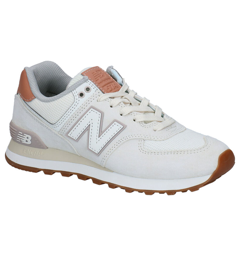 New Balance WL574 Baskets en Rose pour femmes (301950) - pour semelles orthopédiques