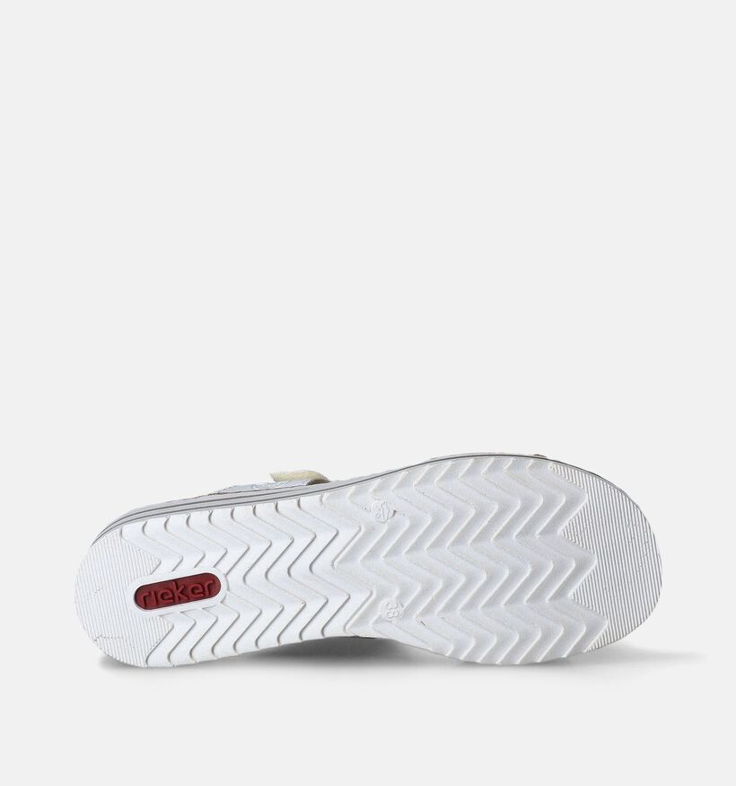 Rieker Witte Slippers met sleehak voor dames (354923)
