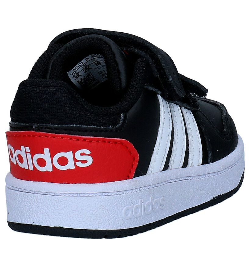 adidas Hoops 2.0 Zwarte Sneakers in kunstleer (290777)