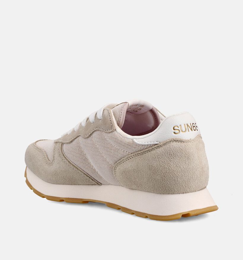 Sun68 Ally Glitter Baskets basses en Beige pour filles (369053) - pour semelles orthop&eacute;diques