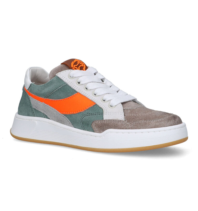 STONES and BONES Revin Groene Veterschoenen voor jongens (325882) - geschikt voor steunzolen