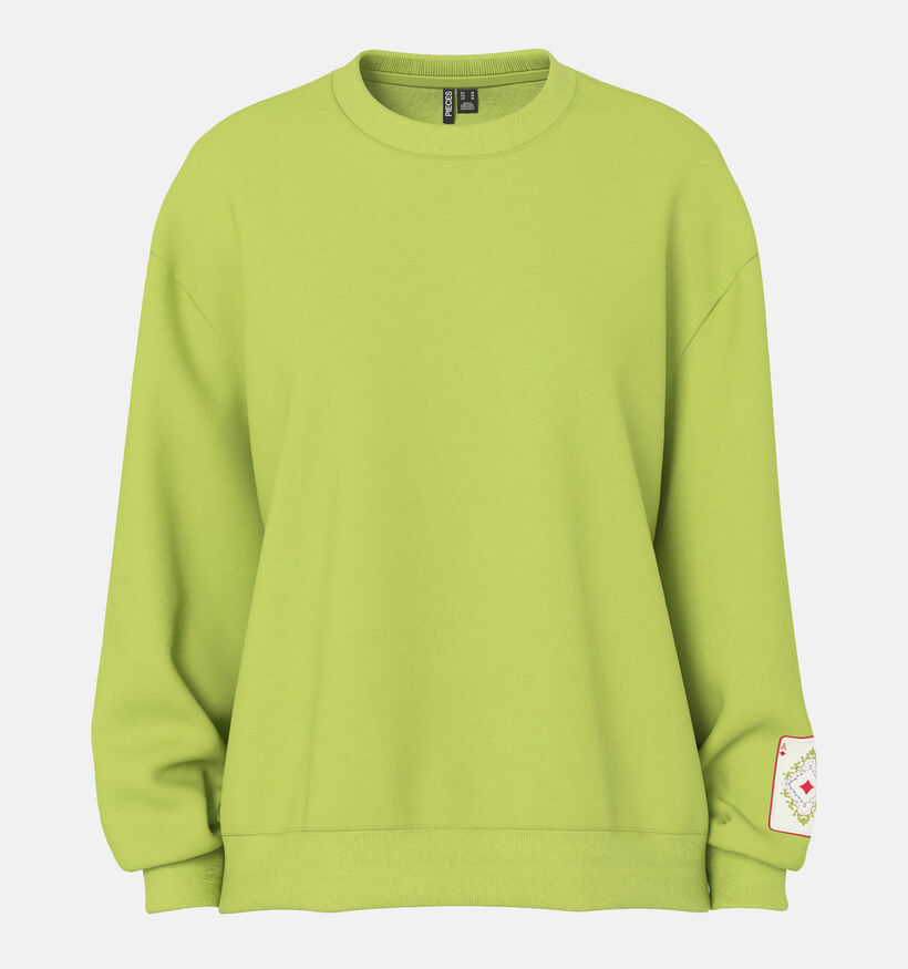 Pieces Muggi Sweatshirt en Vert pour femmes (365637)