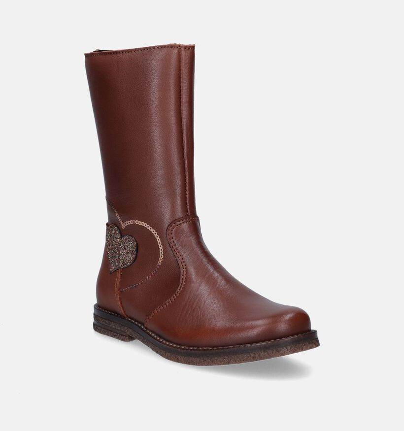 Little David Pepita Bottes en Cognac pour filles (349378) - pour semelles orthopédiques