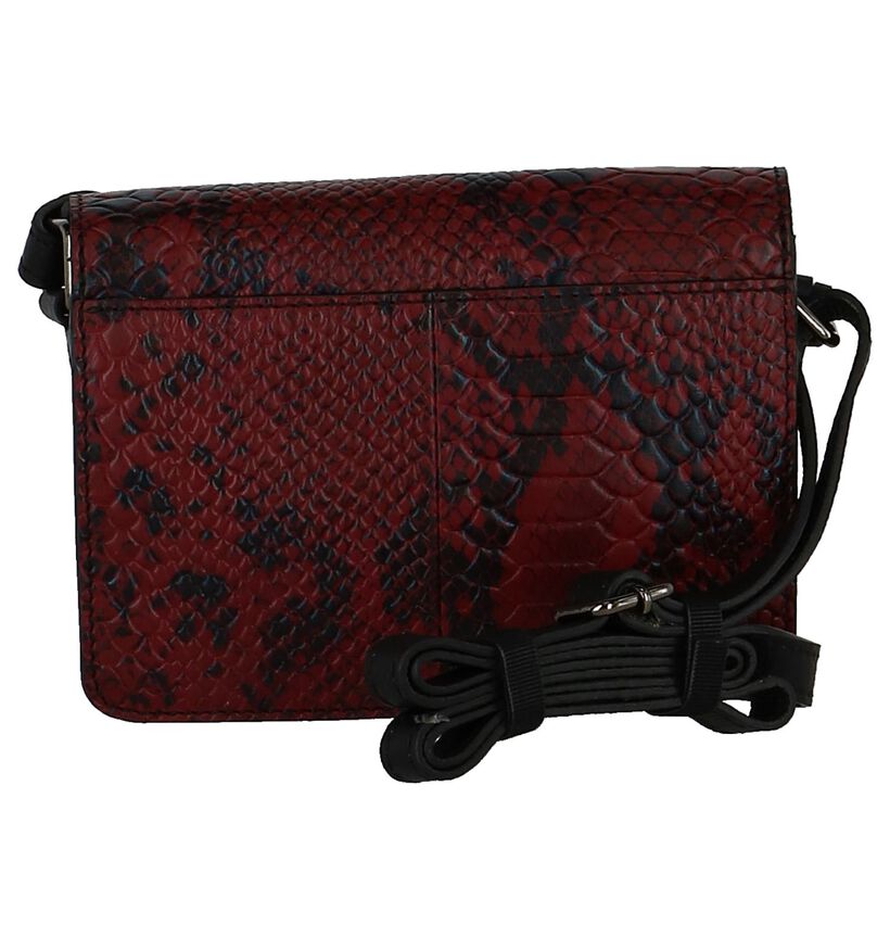 Bordeaux Crossbody Tas Burkely Evening Snake in leer (249394)