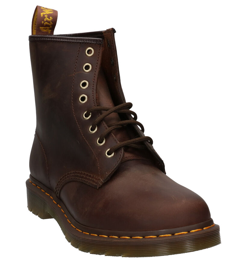 Dr. Martens Boots à lacets en Brun foncé en cuir (292455)