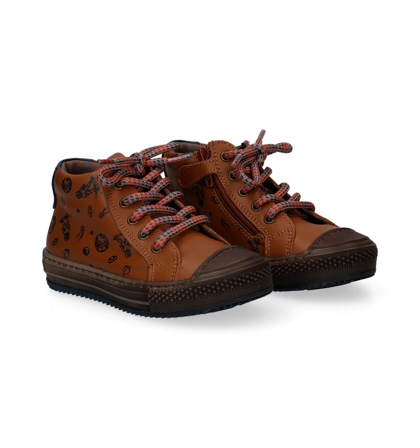 STONES and BONES Veso Cognac Bottines voor jongens (295159) - geschikt voor steunzolen