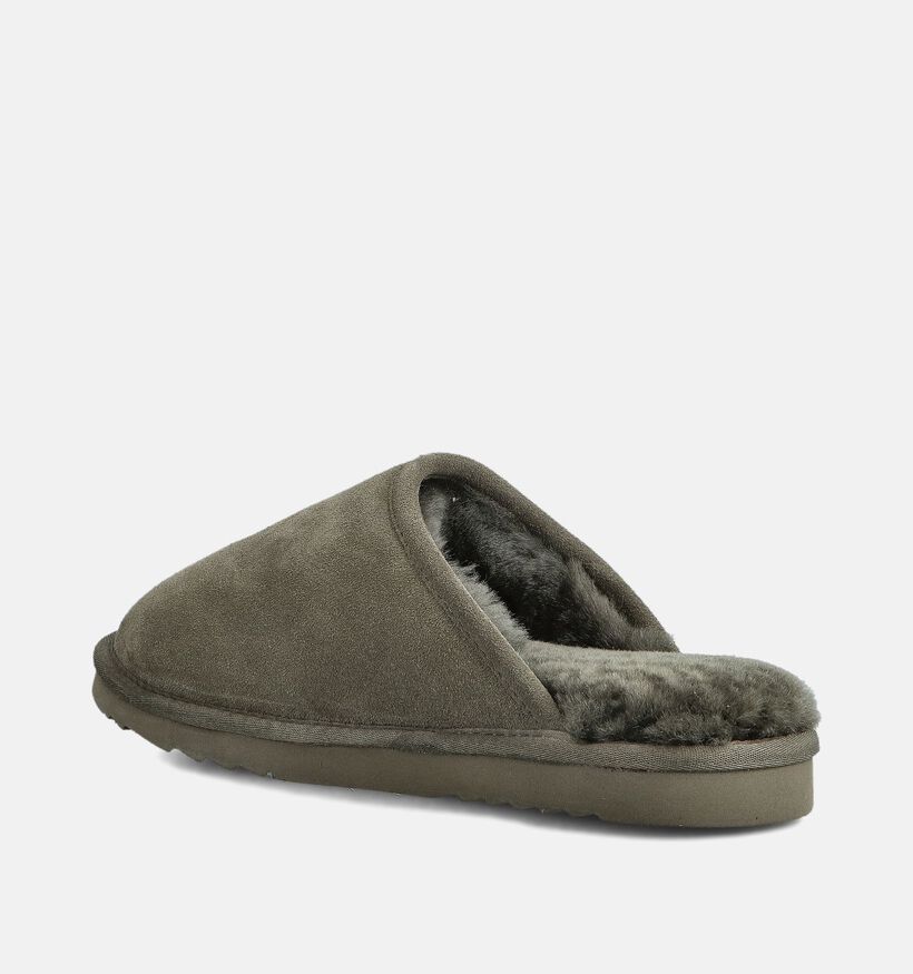 Warmbat Open pantoffels Kaki voor heren (363332)