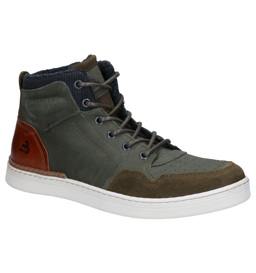 Bullboxer Baskets montantes en Vert kaki en cuir (296502)