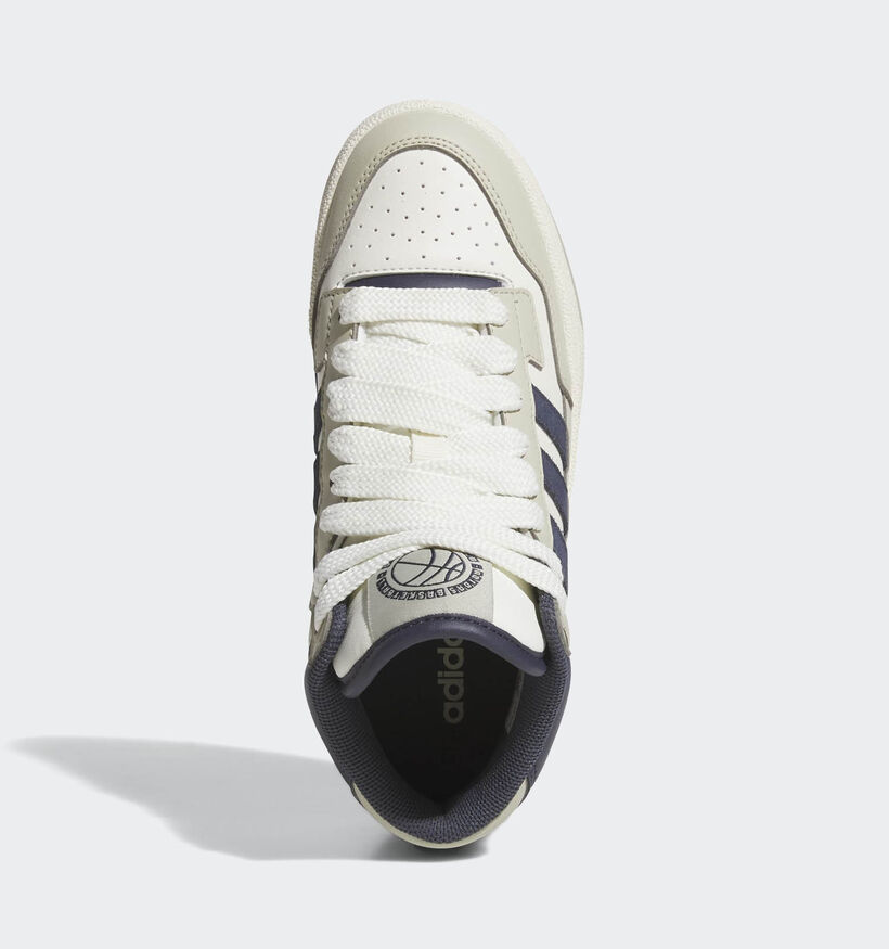 adidas Rapid Court Mid Baskets montantes en Beige pour filles, garçons (359673) - pour semelles orthopédiques