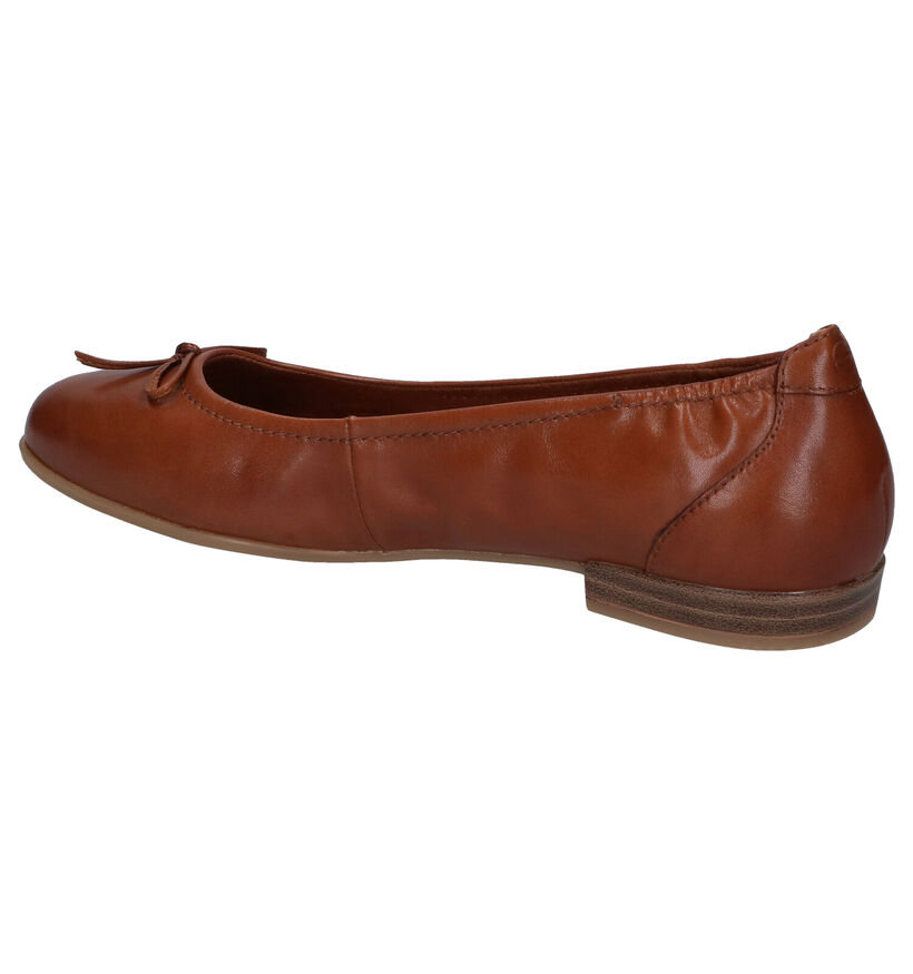 Tamaris Greenstep Ballerines en Cognac en cuir (286279)