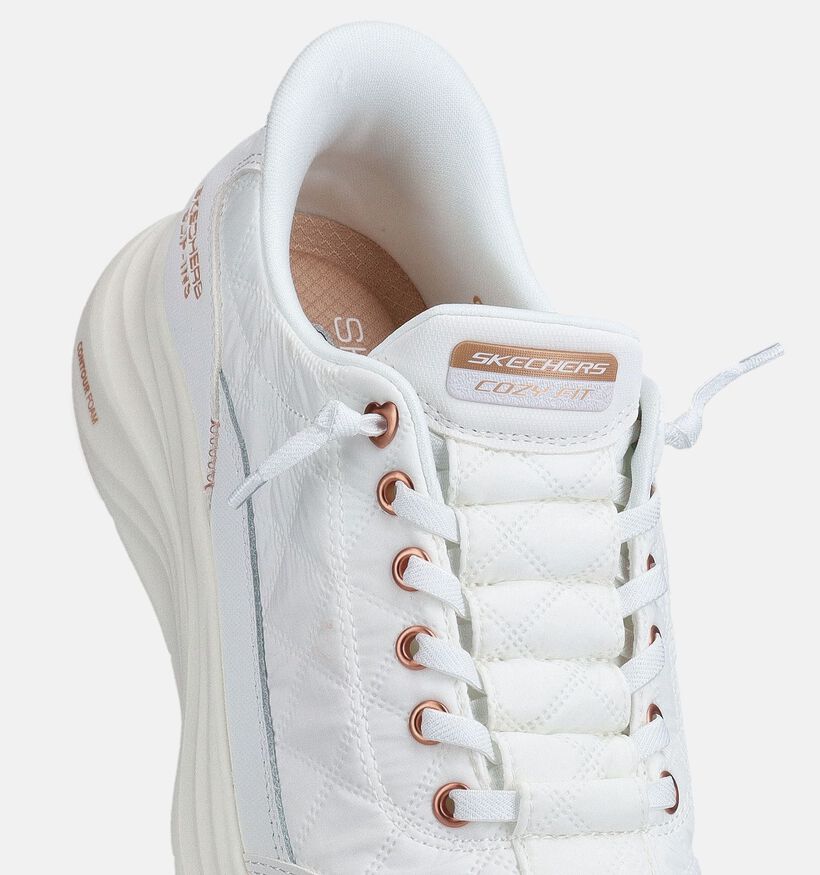 Skechers Contour Foam Golden Hour Witte Slip-on Sneakers voor dames (371255) - geschikt voor steunzolen