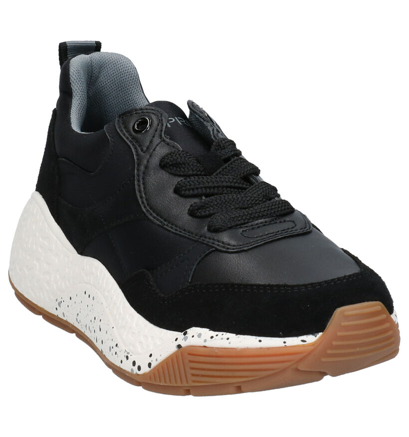 Esprit Sascha Lu Zwarte Sneakers in kunstleer (252934)