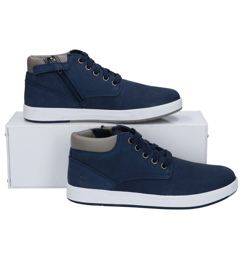 Timberland Davis Square Bottines en Bleu en nubuck (277881)
