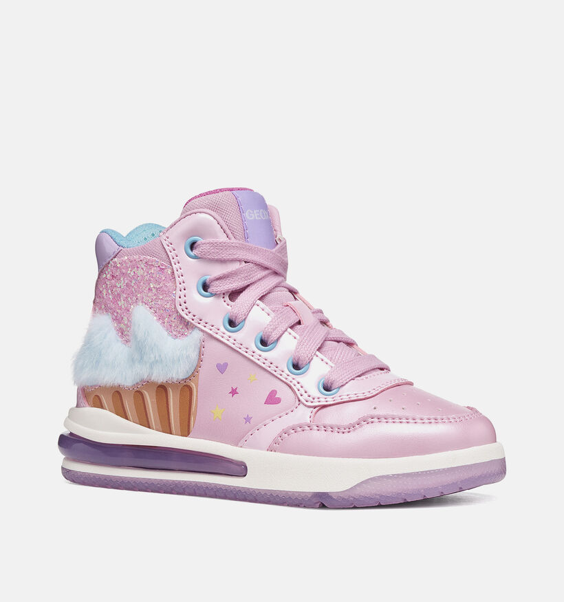 Geox Sketlite Roze Boots met Veter en Rits voor meisjes (376262) - geschikt voor steunzolen