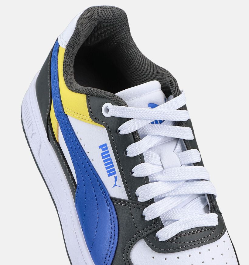 Puma Caven III Block Grijze/Witte Sneakers voor jongens, meisjes (366651) - geschikt voor steunzolen