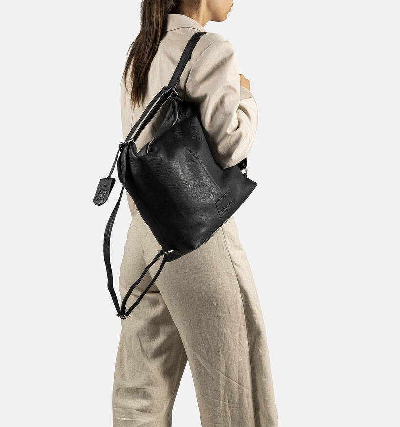 Burkely Skylar Sac &agrave; dos/Sac &agrave; bandouli&egrave;re en Noir pour femmes (380418)