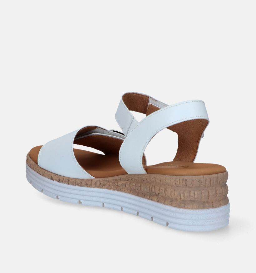 Gabor Comfort Sandales avec talon compensé en Blanc pour femmes (339349)