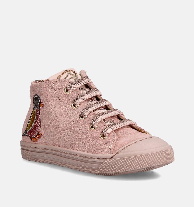 STONES and BONES Merg Roze Hoge Sneakers voor meisjes (362027) - geschikt voor steunzolen