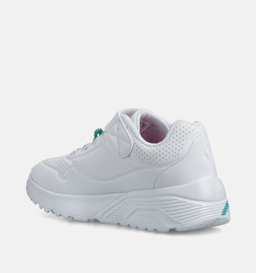 Skechers Uno Lite Baskets basses en Blanc pour filles (367803) - pour semelles orthop&eacute;diques