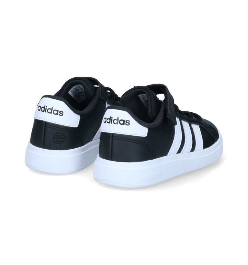 adidas Grand Court 2.0 EL Zwarte Sneakers in kunstleer (324121)