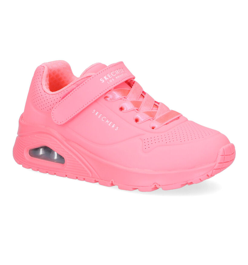 Skechers Uno Fluo Roze Sneakers voor meisjes (302736)