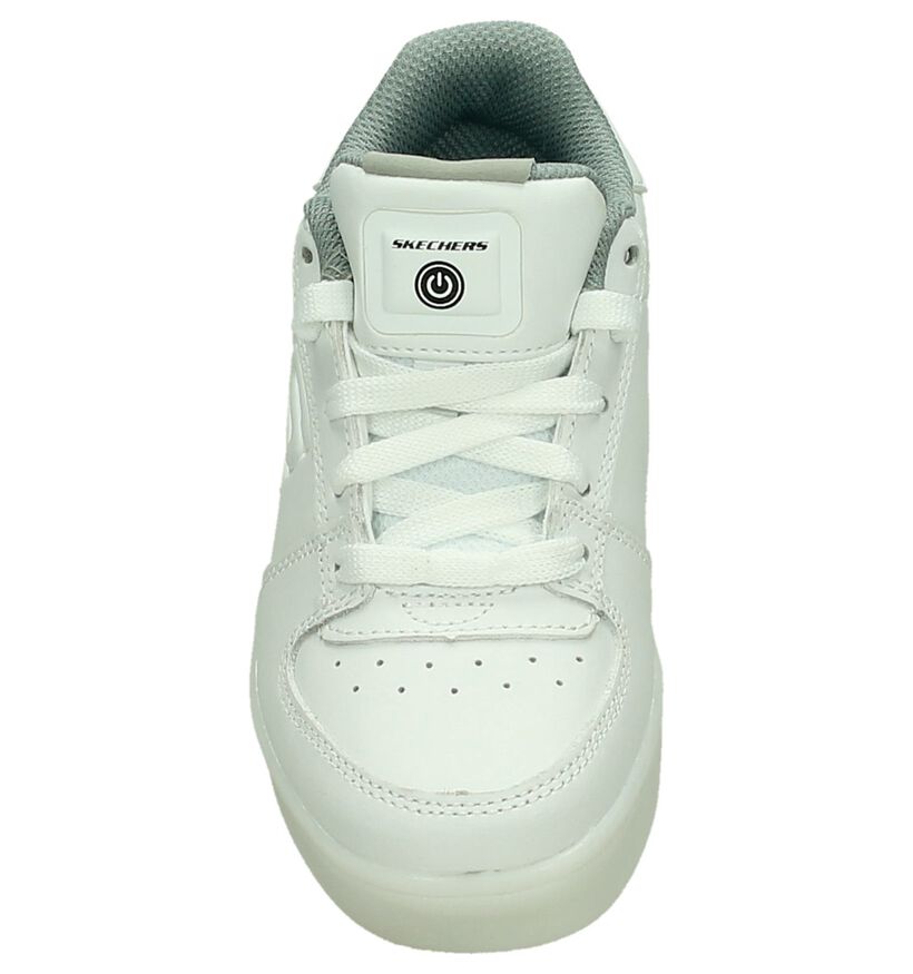 Witte Skechers Lage Sneakers met Lichtjes in kunstleer (210344)