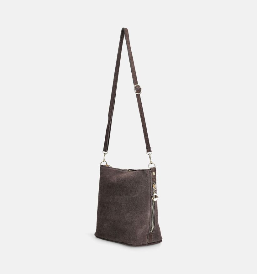Via Limone Donkerbruine Schoudertas voor dames (367752)
