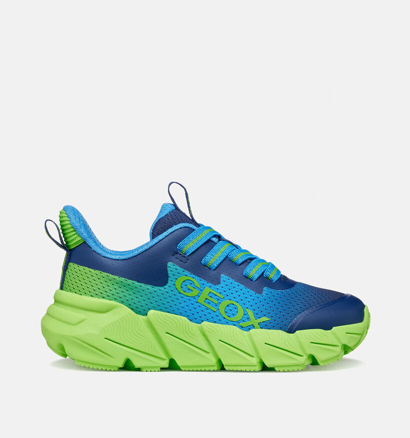 Geox Flextyper Baskets basses en Bleu fonc&eacute; pour gar&ccedil;ons (368457) - pour semelles orthop&eacute;diques