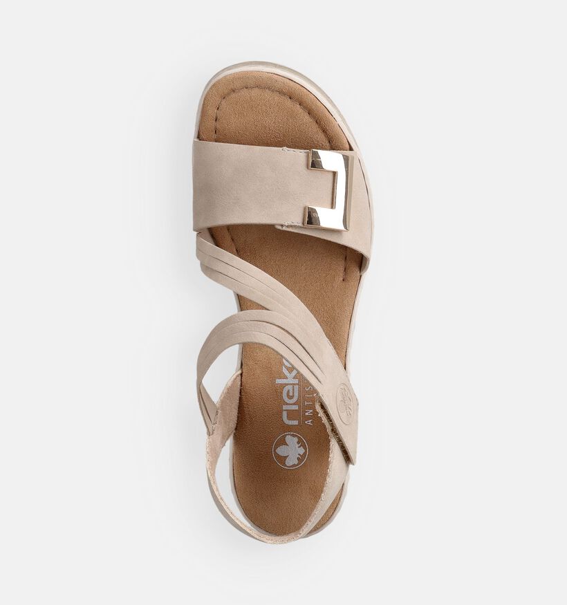 Rieker Beige Sandalen met Sleehak voor dames (370409)