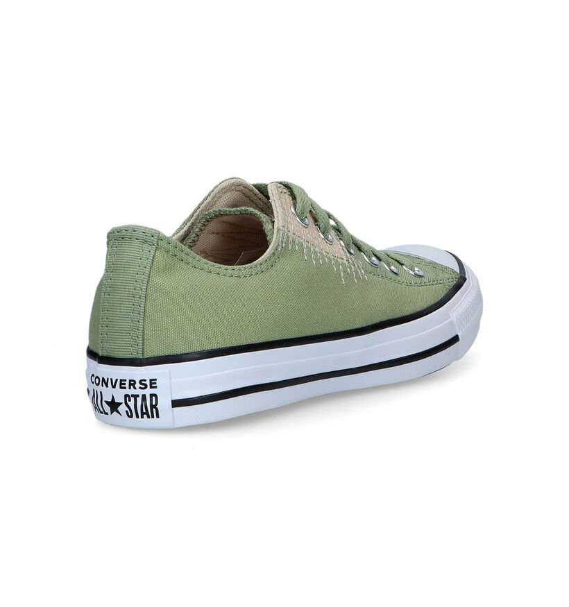 Convers Chuck Taylor All Star Bazskets en Vert Kaki pour femmes (325482)