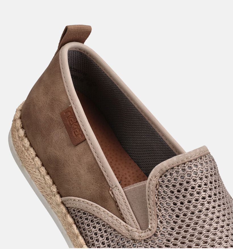 Rieker Espadrilles en Gris/Taupe pour hommes (370482)