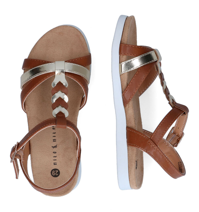 Milo & Mila Cognac Sandalen voor meisjes (324510)