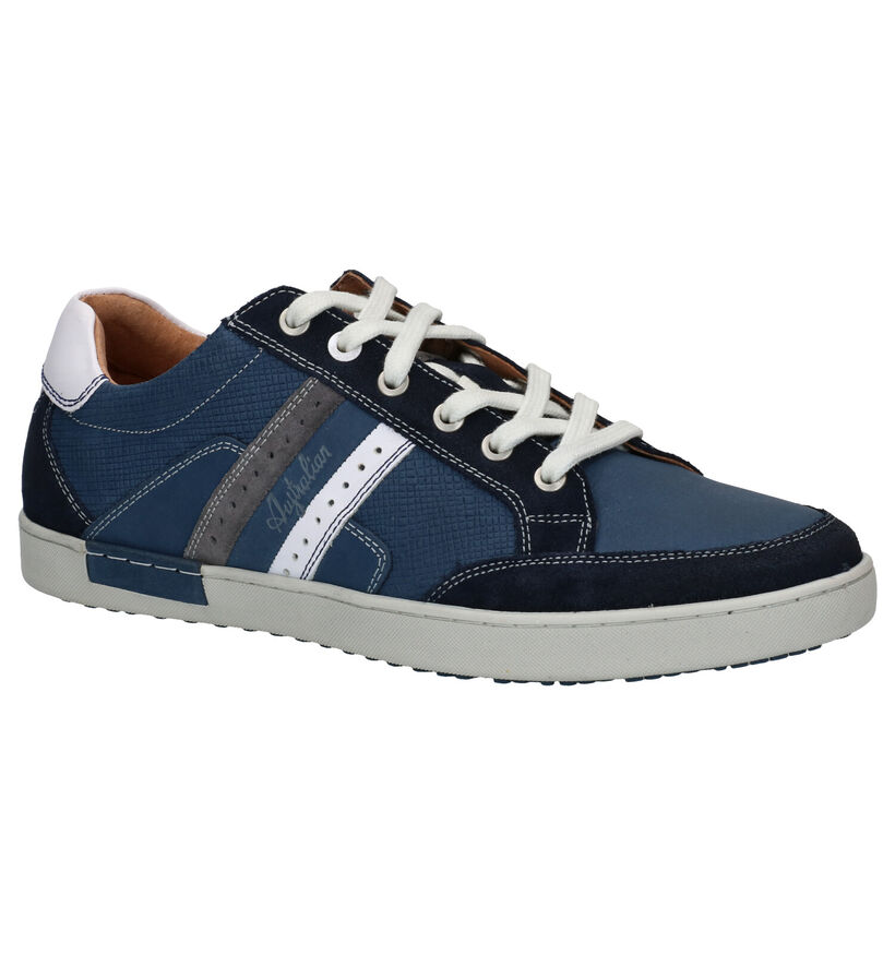 Australian Lombardo Chaussures à lacets en Bleu en cuir (289121)