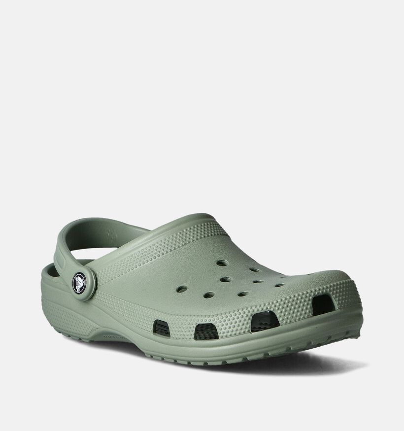 Crocs Classic Claquetteq en Vert Khaki pour femmes (356291)