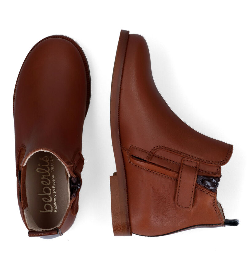 Beberlis Bottes courtes en Cognac en cuir (315700)