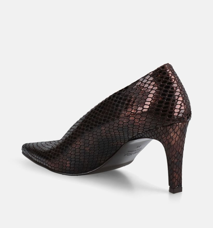 Zinda Escarpins en Brun fonc&eacute; pour femmes (380882)