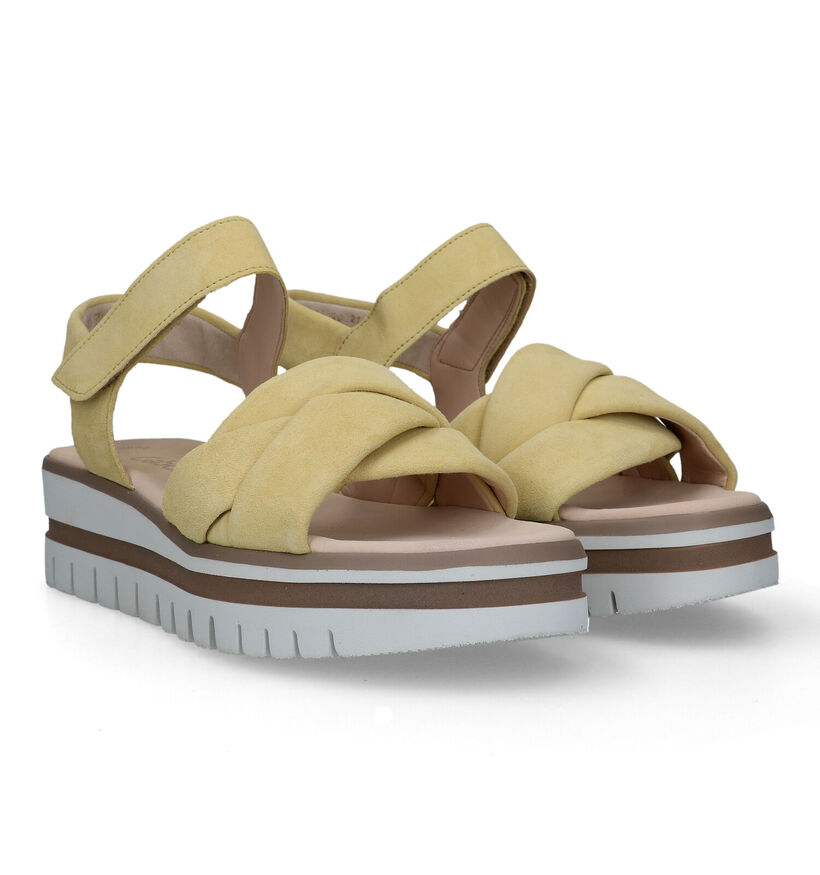 Gabor Best Fitting Sandales avec semelle plateforme en Jaune pour femmes (323217)
