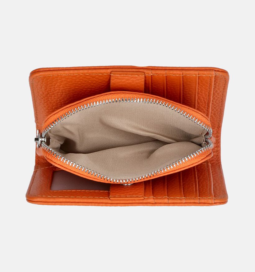 Crinkles Oranje Ritsportemonnee voor dames (358085)