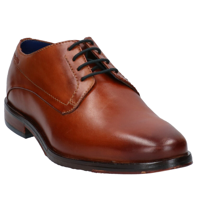 Bugatti Cognac Geklede Schoenen in leer (255349)