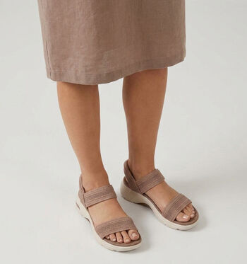 Skechers Arch Fit Sandalen Taupe/Roze