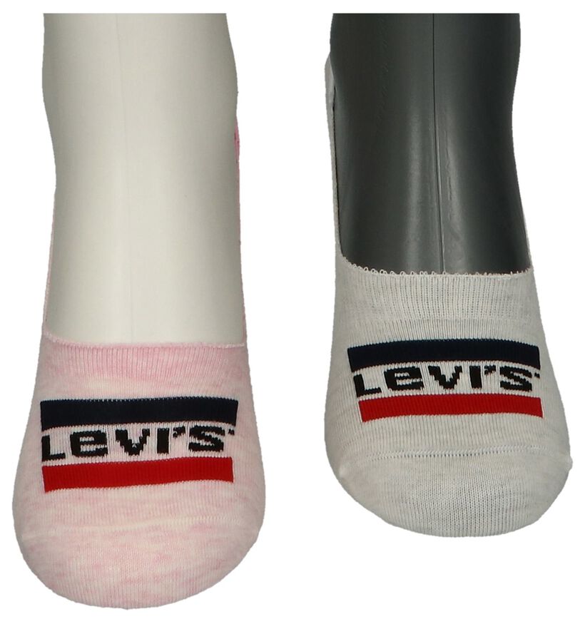 Levi's Wit/Roze Enkelsokken - 2 Paar (246781)