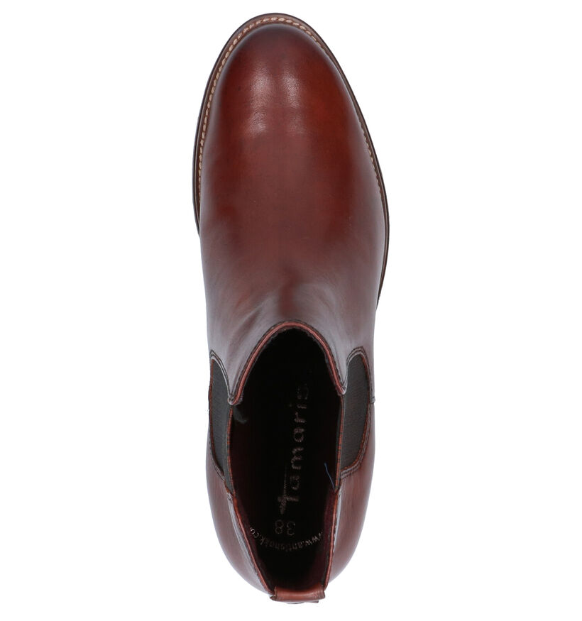 Tamaris TOUCH it Bottines en Cognac en cuir (257214)