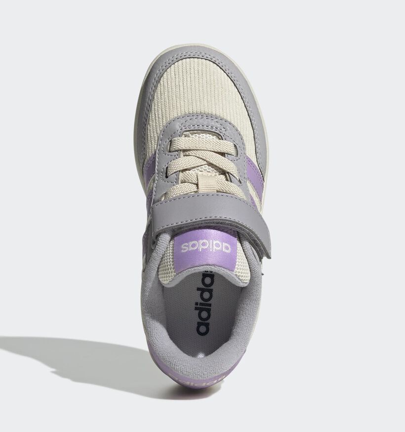 adidas Breakbase Grijze/Paarse Sneakers adidas Breakbase Grijze/Paarse Sneakers voor meisjes (359627) - geschikt voor steunzolen