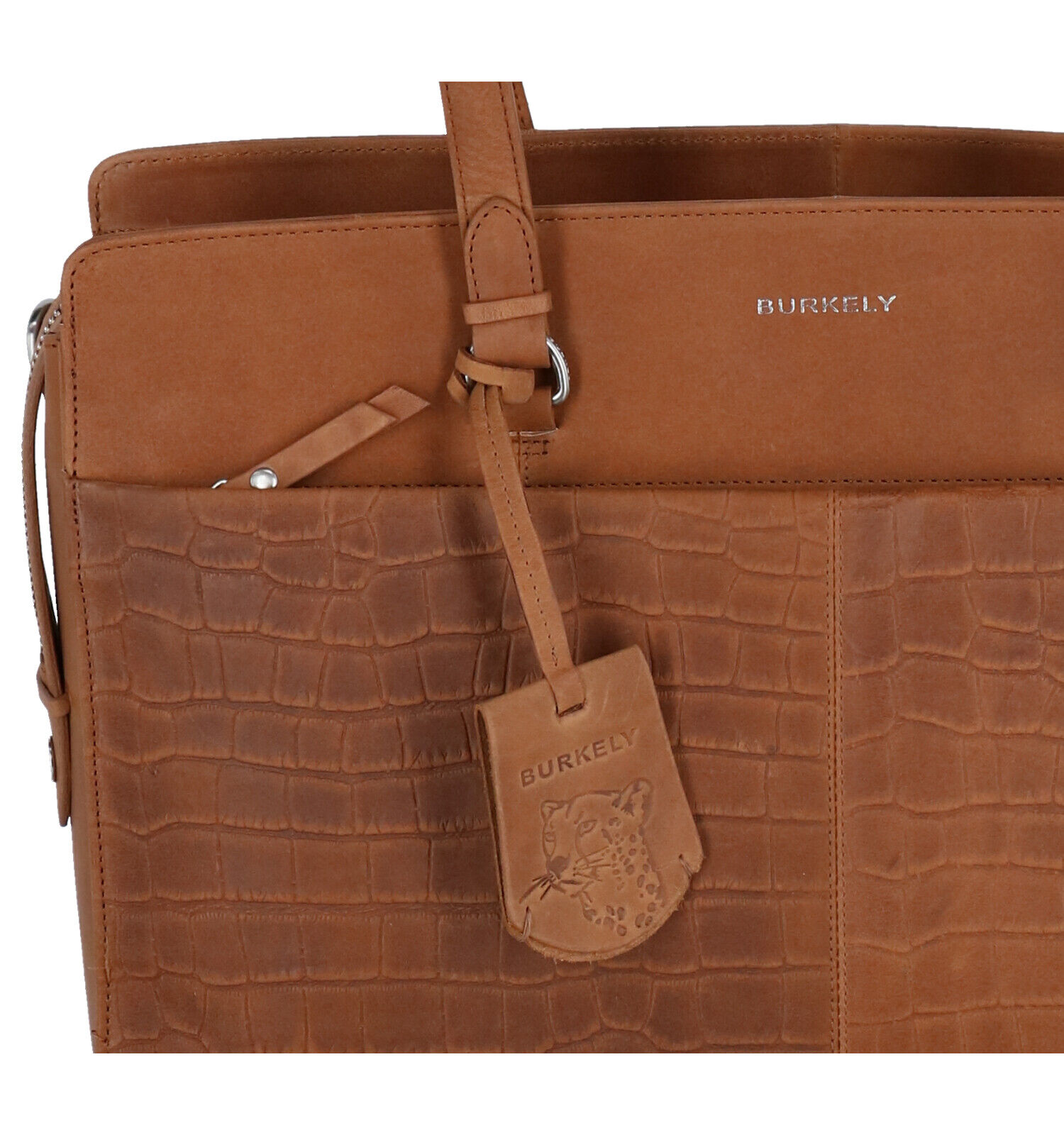 Burkely Croco Caia Cognac Laptoptas Dames Laptoptassen Online op TORFS.BE
