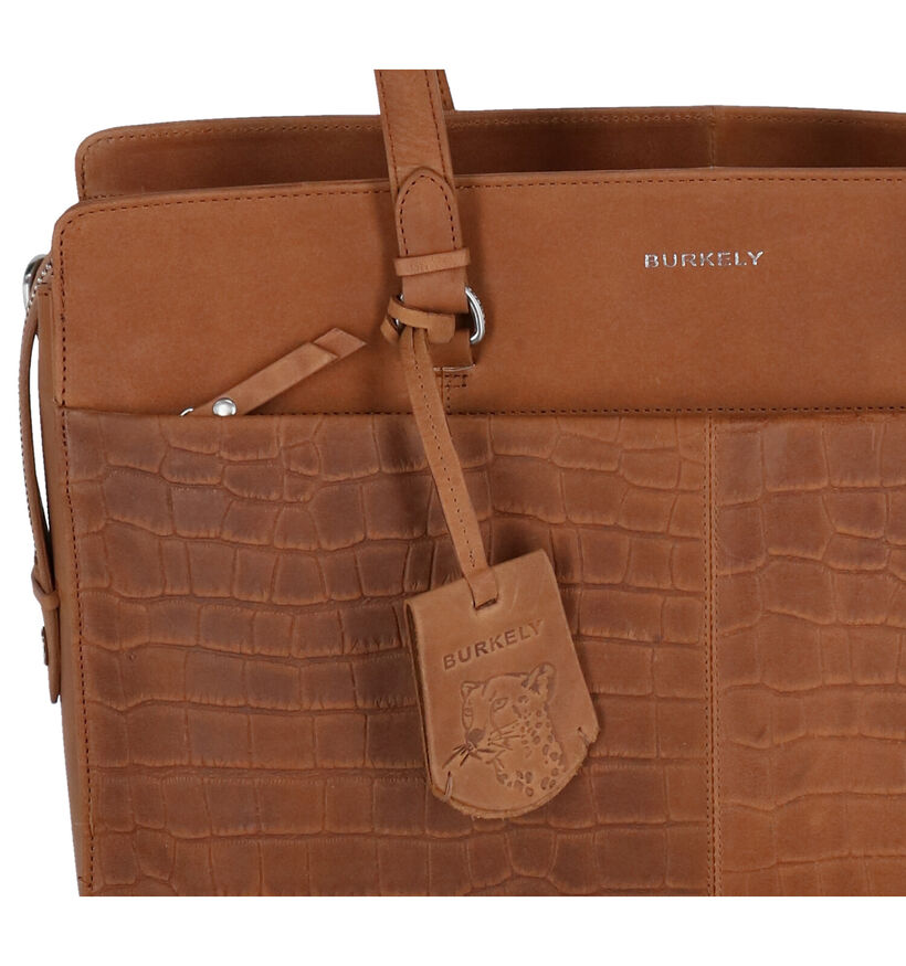 Burkely Croco Caia Zwarte Laptoptas in leer (297514)