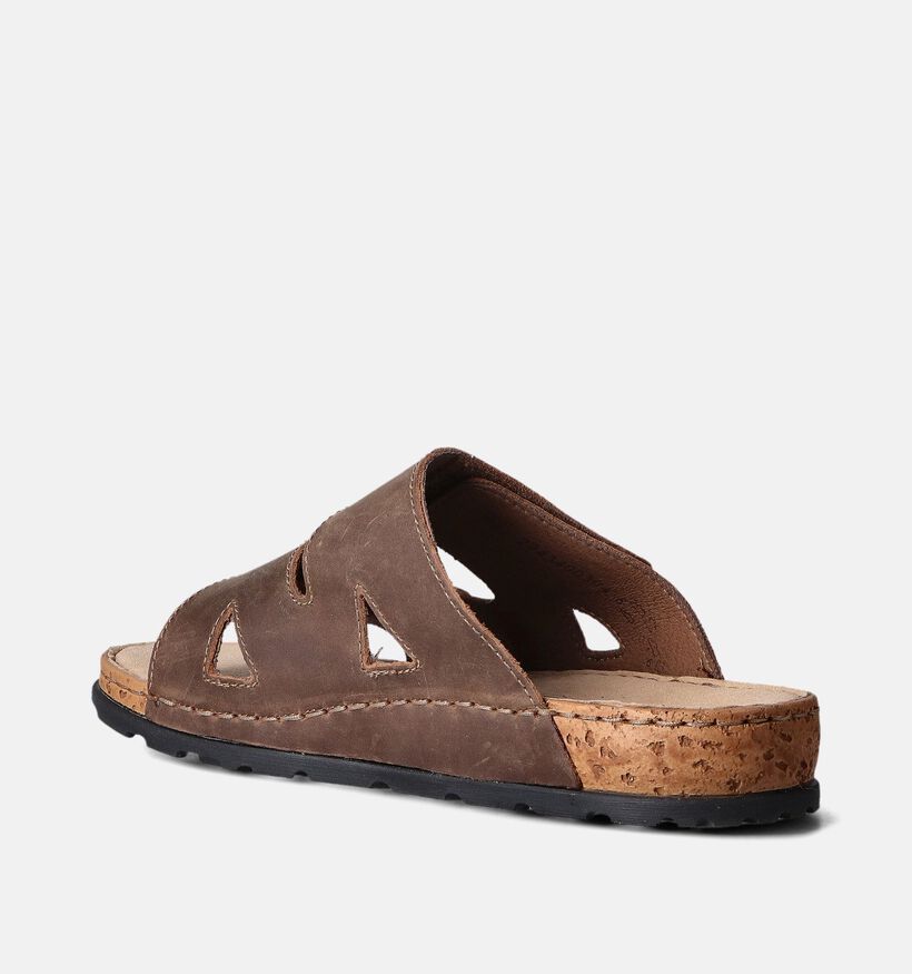 Rieker Nu-pieds casual en Cognac pour hommes (354825)