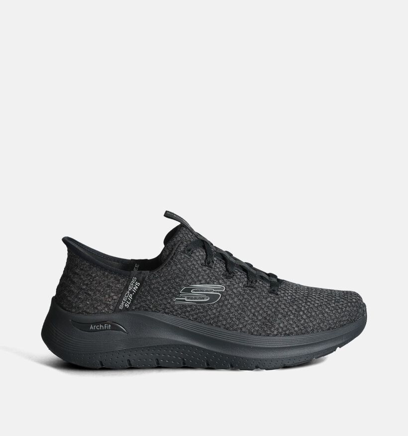 Skechers Slip-ins Arch Fit Baskets en Noir pour hommes (359740) - pour semelles orthopédiques